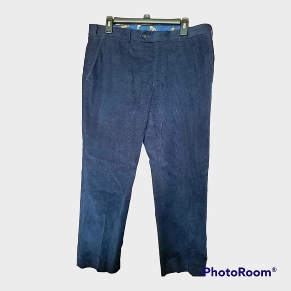 LAUREN‎ Ralph Lauren Corduroy chino Navy Dog trim Pants 38W